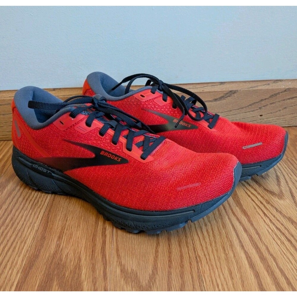Brooks Ghost 14 Running Shoes Red/Tomato/Black US Men Sz 10 Med Gym Workout